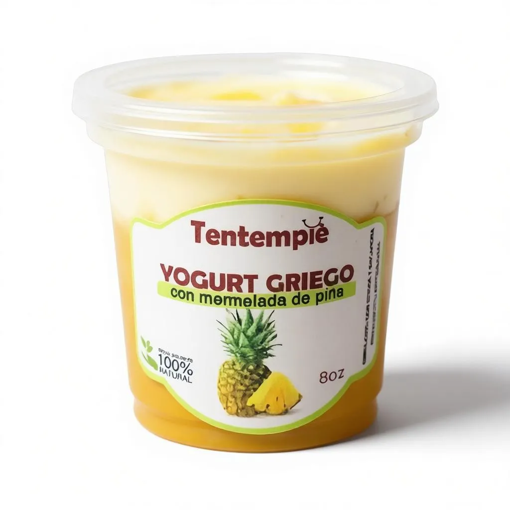 YOGURT GRIEGO CON MERMELADA DE PIÑA SIN AZÚCAR 8oz
